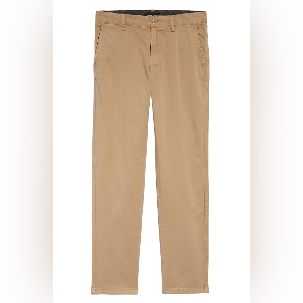 Nordstrom Kids Slim Straight Leg Chino Pants Tan Stock at Nordstrom Size 16